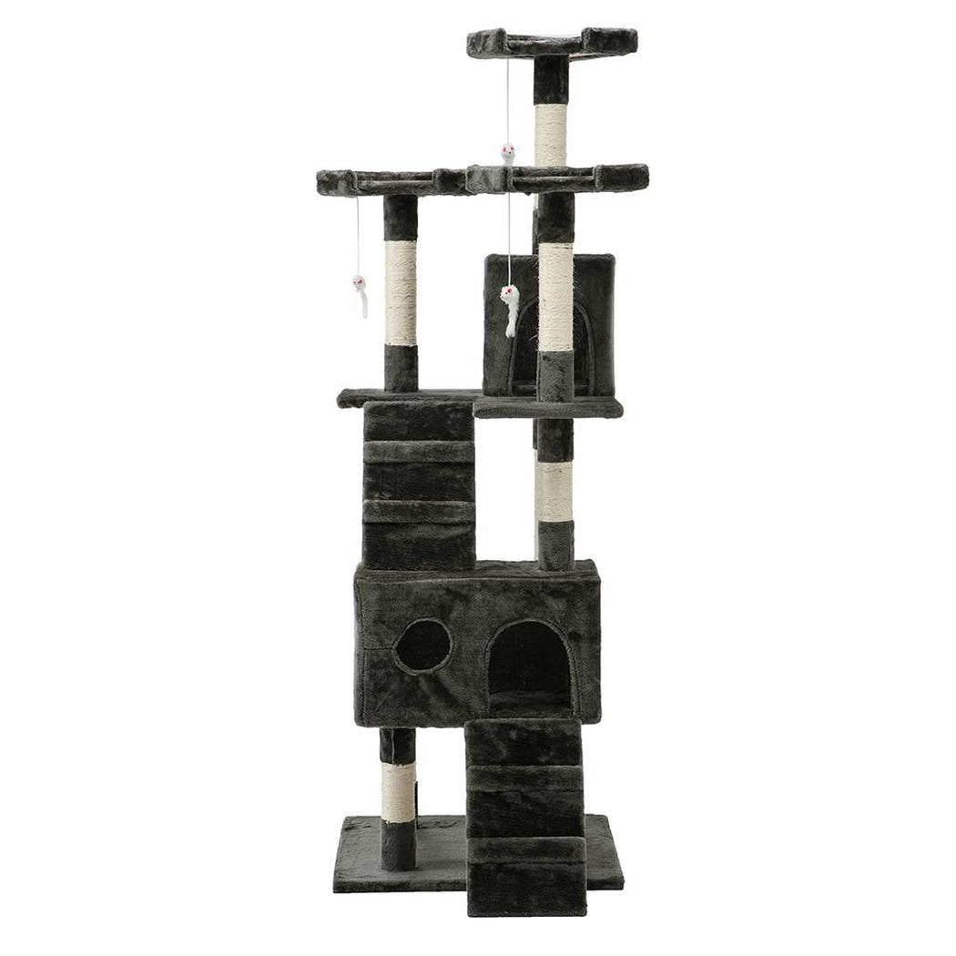 i.Pet Cat Tree 180cm Trees Scratching Post Scratcher Tower Condo House Furniture Wood i.Pet