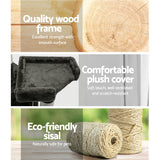 i.Pet Cat Tree 180cm Trees Scratching Post Scratcher Tower Condo House Furniture Wood i.Pet