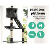 i.Pet Cat Tree 260cm Trees Scratching Post Scratcher Tower Condo House Furniture Wood i.Pet