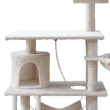 i.Pet Cat Tree 141cm Trees Scratching Post Scratcher Tower Condo House Furniture Wood Beige i.Pet