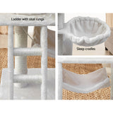 i.Pet Cat Tree 141cm Trees Scratching Post Scratcher Tower Condo House Furniture Wood Beige i.Pet