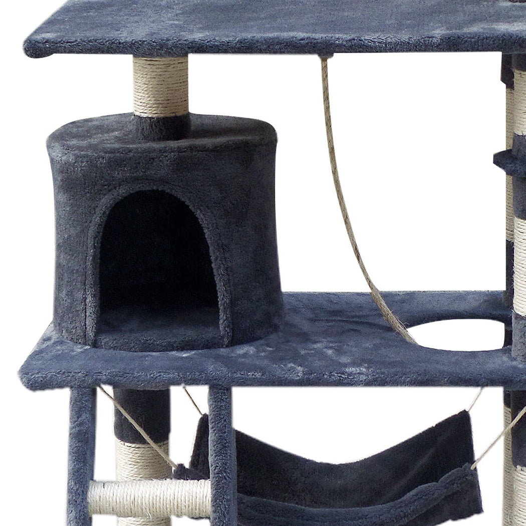 i.Pet Cat Tree 141cm Trees Scratching Post Scratcher Tower Condo House Furniture Wood i.Pet