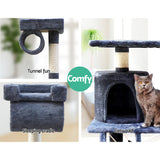 i.Pet Cat Tree 141cm Trees Scratching Post Scratcher Tower Condo House Furniture Wood i.Pet