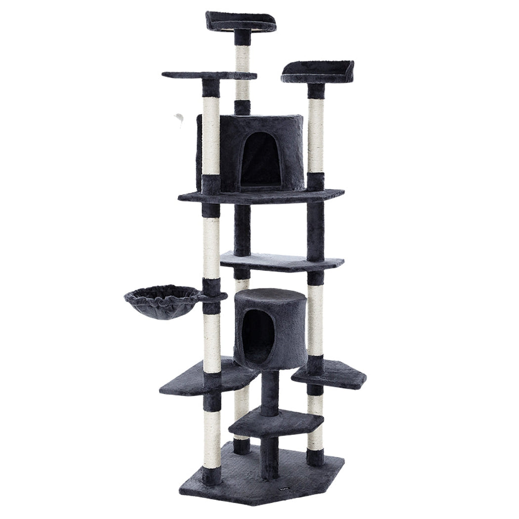 i.Pet Cat Tree 203cm Trees Scratching Post Scratcher Tower Condo House Furniture Wood i.Pet
