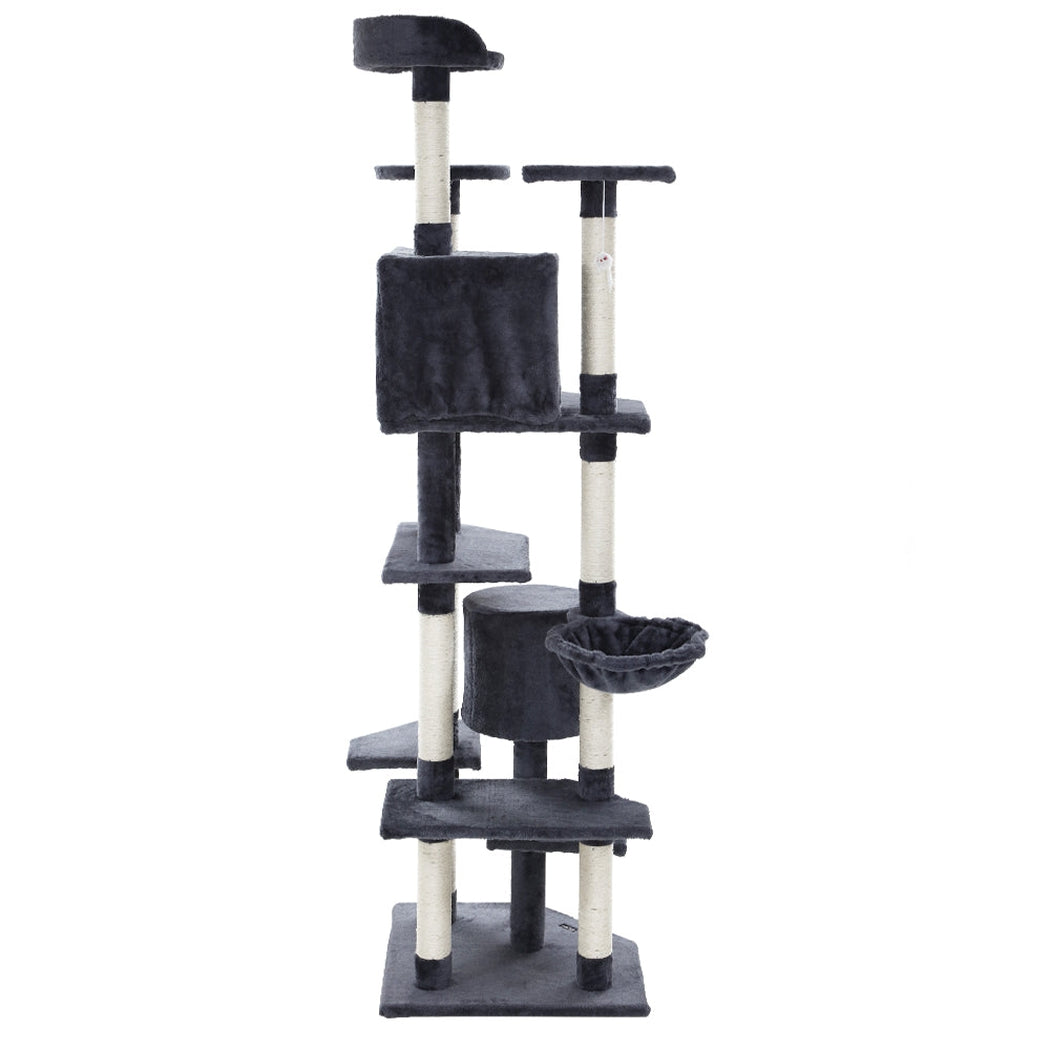 i.Pet Cat Tree 203cm Trees Scratching Post Scratcher Tower Condo House Furniture Wood i.Pet