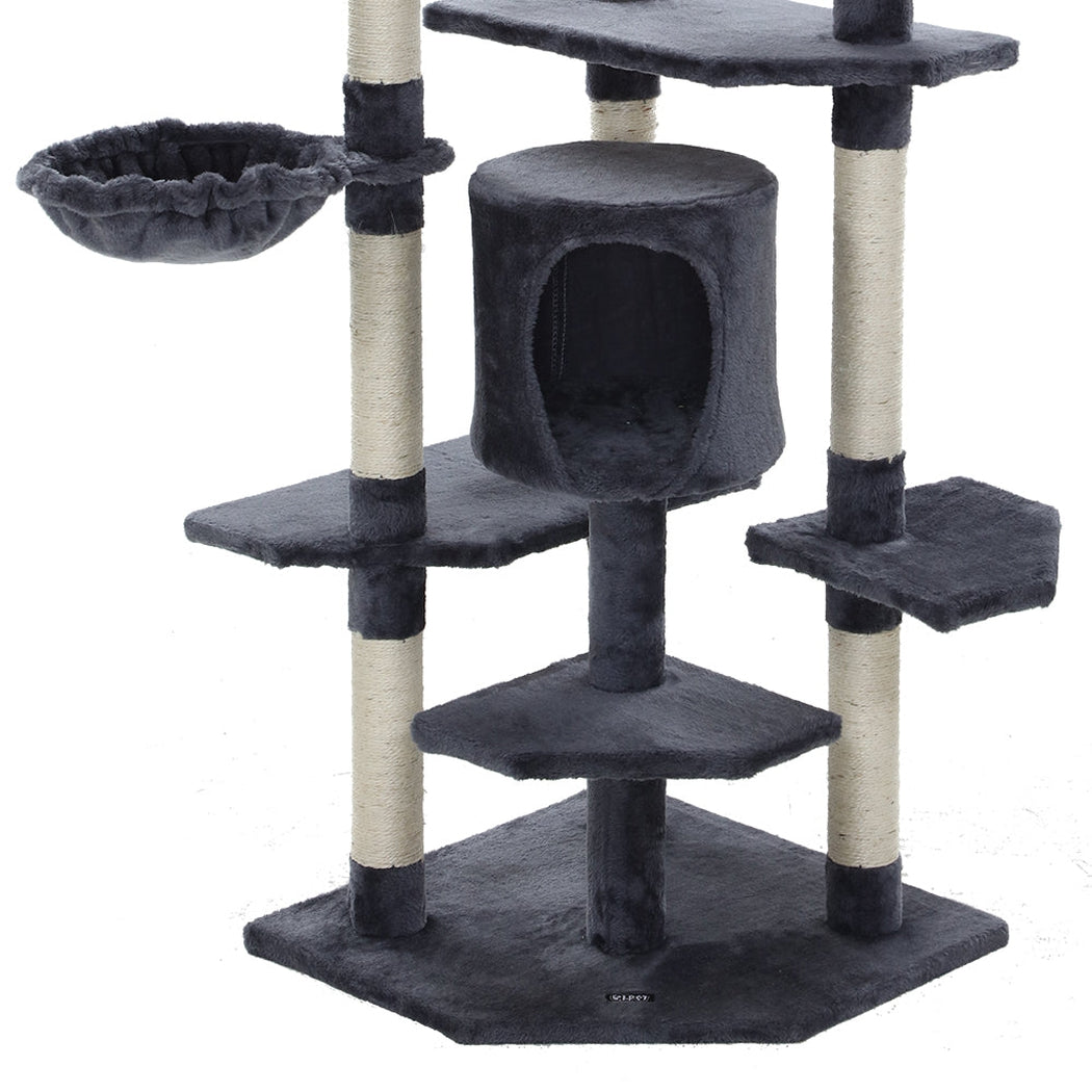 i.Pet Cat Tree 203cm Trees Scratching Post Scratcher Tower Condo House Furniture Wood i.Pet
