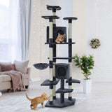 i.Pet Cat Tree 203cm Trees Scratching Post Scratcher Tower Condo House Furniture Wood i.Pet