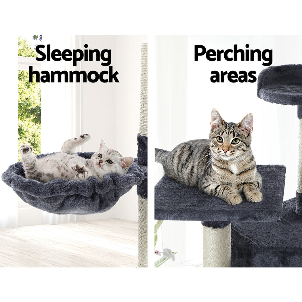 i.Pet Cat Tree 203cm Trees Scratching Post Scratcher Tower Condo House Furniture Wood i.Pet