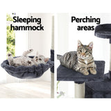 i.Pet Cat Tree 203cm Trees Scratching Post Scratcher Tower Condo House Furniture Wood i.Pet