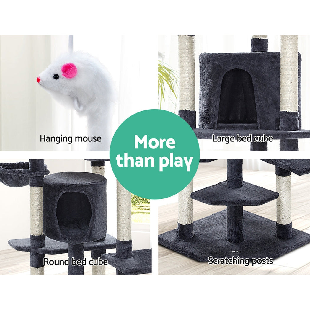 i.Pet Cat Tree 203cm Trees Scratching Post Scratcher Tower Condo House Furniture Wood i.Pet