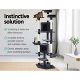 i.Pet Cat Tree 203cm Trees Scratching Post Scratcher Tower Condo House Furniture Wood i.Pet