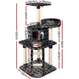 i.Pet Cat Tree 120cm Trees Scratching Post Scratcher Tower Condo House Furniture Wood 120cm i.Pet
