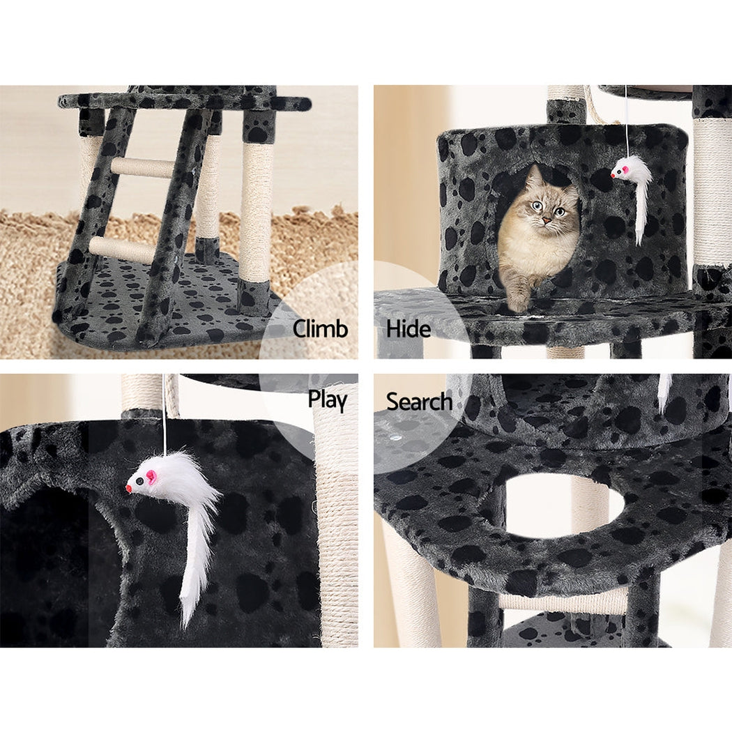 i.Pet Cat Tree 120cm Trees Scratching Post Scratcher Tower Condo House Furniture Wood 120cm i.Pet