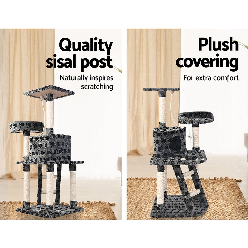 i.Pet Cat Tree 120cm Trees Scratching Post Scratcher Tower Condo House Furniture Wood 120cm i.Pet