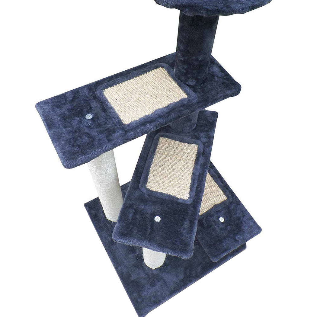 i.Pet Cat Tree 100cm Trees Scratching Post Scratcher Tower Condo House Furniture Wood Steps i.Pet