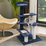 i.Pet Cat Tree 100cm Trees Scratching Post Scratcher Tower Condo House Furniture Wood Steps i.Pet
