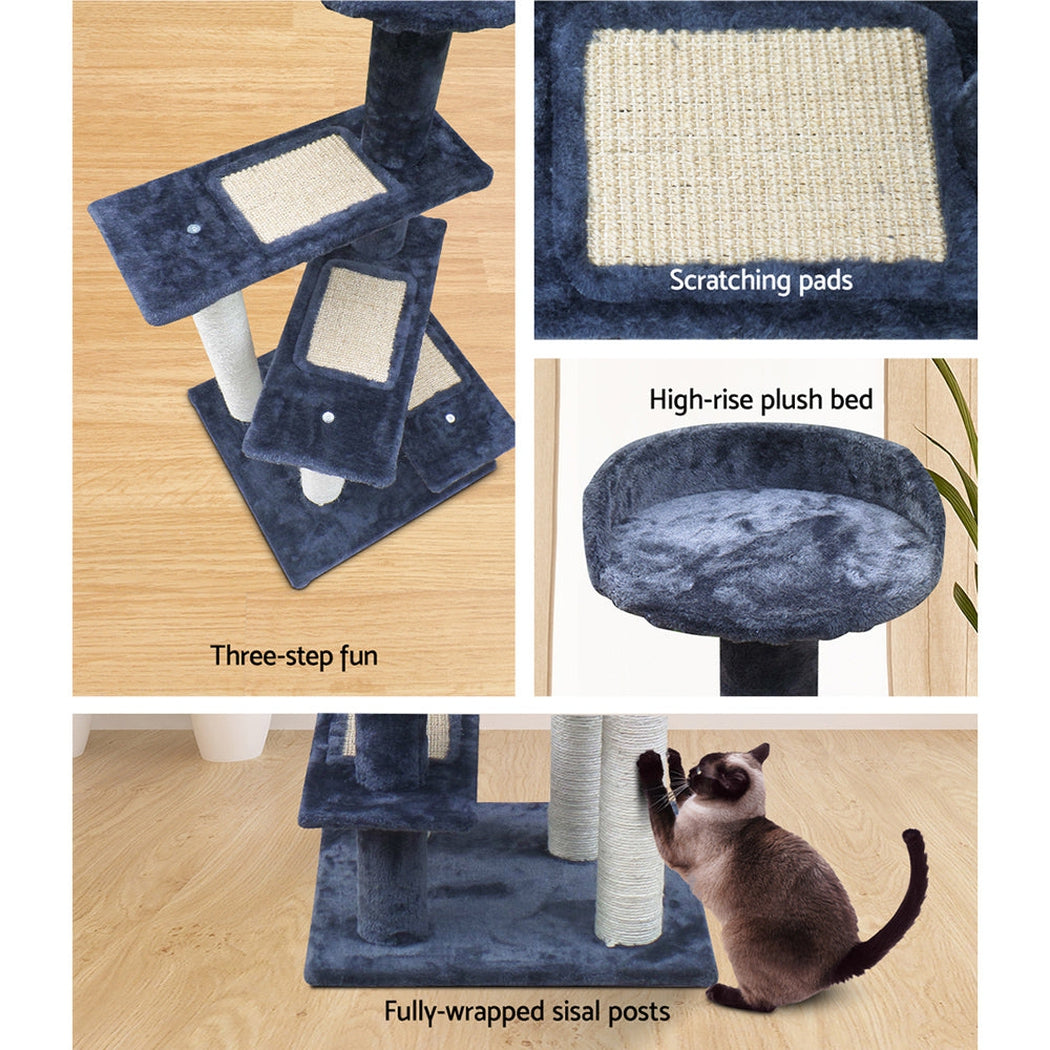 i.Pet Cat Tree 100cm Trees Scratching Post Scratcher Tower Condo House Furniture Wood Steps i.Pet