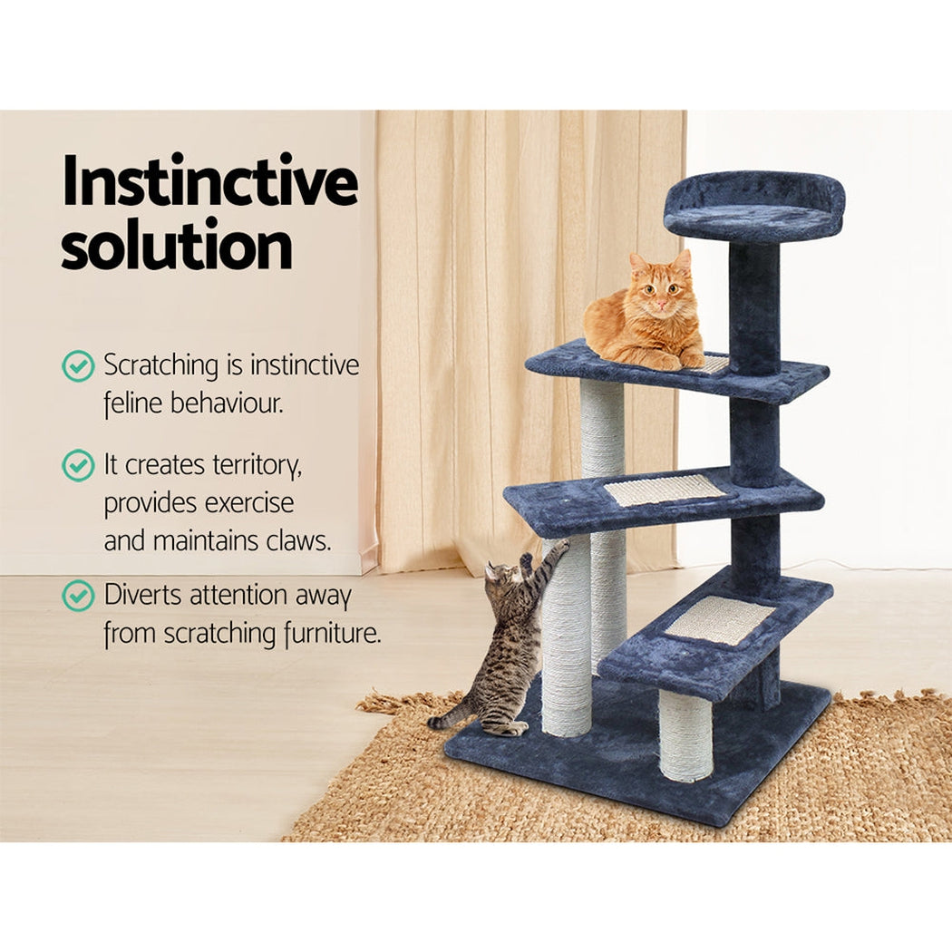 i.Pet Cat Tree 100cm Trees Scratching Post Scratcher Tower Condo House Furniture Wood Steps i.Pet