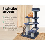 i.Pet Cat Tree 100cm Trees Scratching Post Scratcher Tower Condo House Furniture Wood Steps i.Pet