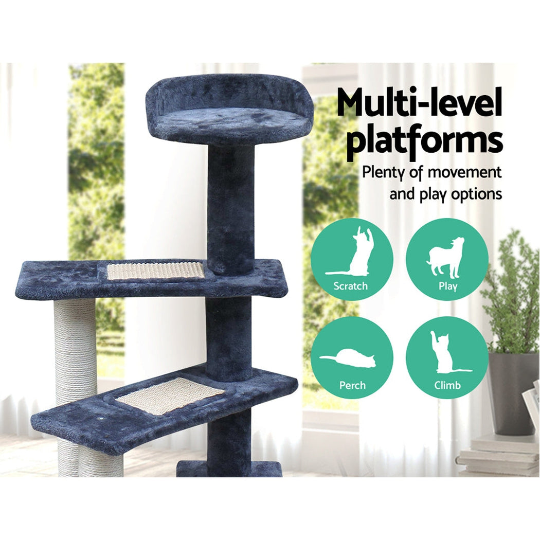 i.Pet Cat Tree 100cm Trees Scratching Post Scratcher Tower Condo House Furniture Wood Steps i.Pet