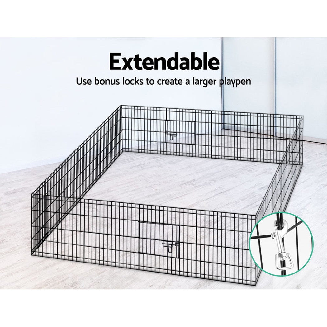 i.Pet 24" 8 Panel Pet Dog Playpen Puppy Exercise Cage Enclosure Play Pen Fence i.Pet