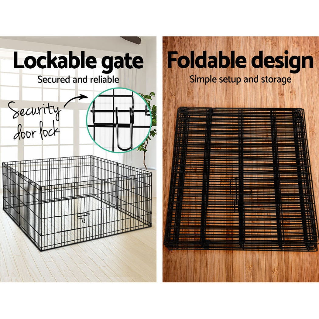 i.Pet 2X24" 8 Panel Pet Dog Playpen Puppy Exercise Cage Enclosure Fence Play Pen i.Pet