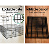 i.Pet 2X24" 8 Panel Pet Dog Playpen Puppy Exercise Cage Enclosure Fence Play Pen i.Pet