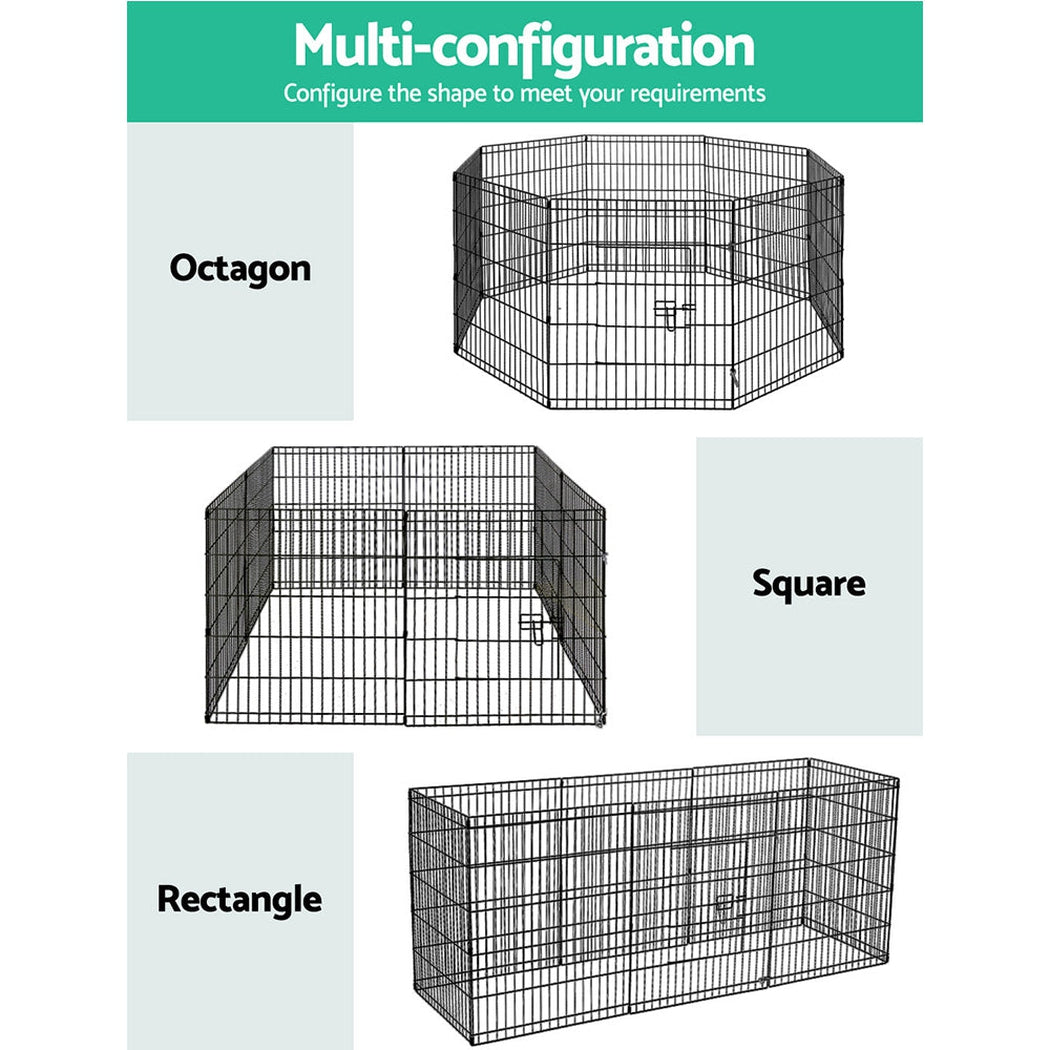 i.Pet 30" 8 Panel Pet Dog Playpen Puppy Exercise Cage Enclosure Play Pen Fence i.Pet