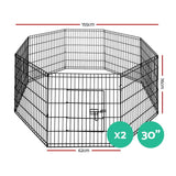i.Pet 2X30" 8 Panel Pet Dog Playpen Puppy Exercise Cage Enclosure Fence Play Pen i.Pet