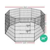 i.Pet 36" 8 Panel Pet Dog Playpen Puppy Exercise Cage Enclosure Play Pen Fence i.Pet