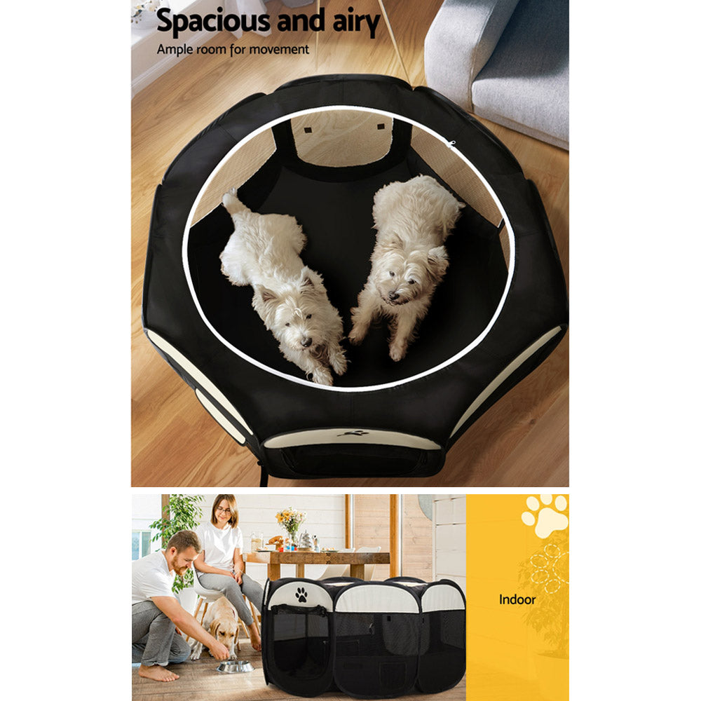 i.Pet Pet Dog Playpen Enclosure Crate 8 Panel Play Pen Tent Bag Puppy Fence 2XL i.Pet