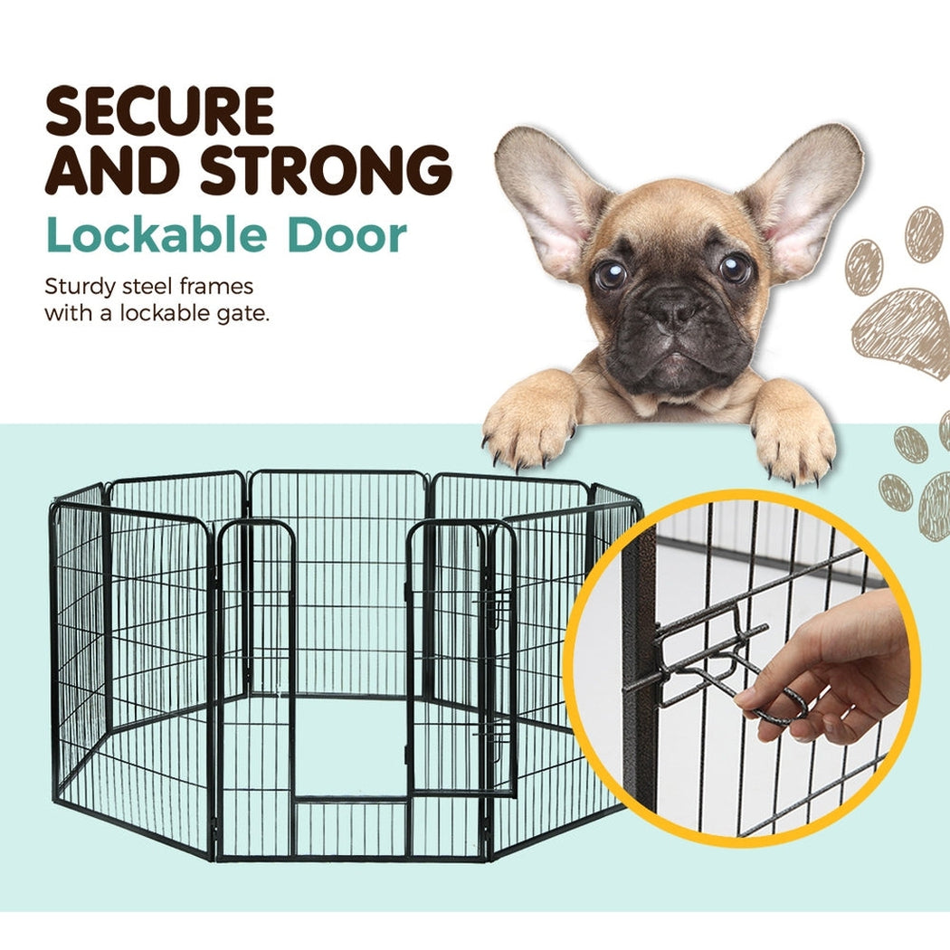 i.Pet 40" Pet Dog Playpen Kennel Puppy Enclosure Fence Cage Play Pen 8 Panel i.Pet