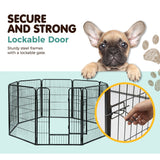 i.Pet 40" Pet Dog Playpen Kennel Puppy Enclosure Fence Cage Play Pen 8 Panel i.Pet