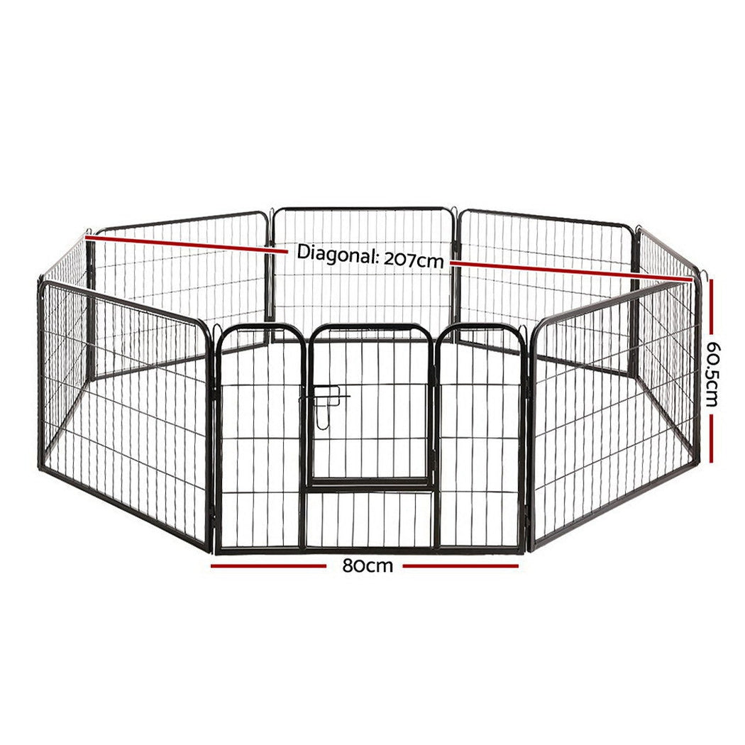 i.Pet 8 Panel Pet Dog Playpen Puppy Exercise Cage Enclosure Fence Play Pen 80x60cm i.Pet