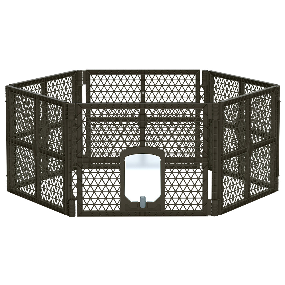 i.Pet Pet Dog Playpen Enclosure 6 Panel Fence Puppy Cage Plastic Play Pen Fold i.Pet