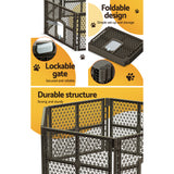 i.Pet Pet Dog Playpen Enclosure 6 Panel Fence Puppy Cage Plastic Play Pen Fold i.Pet