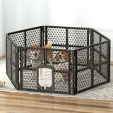 i.Pet Pet Dog Playpen Enclosure 6 Panel Fence Puppy Cage Plastic Play Pen Fold i.Pet