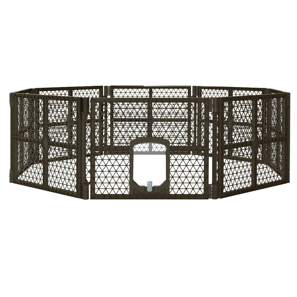 i.Pet Pet Dog Playpen Enclosure 8 Panel Fence Puppy Cage Plastic Play Pen Fold i.Pet