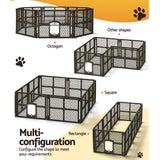 i.Pet Pet Dog Playpen Enclosure 8 Panel Fence Puppy Cage Plastic Play Pen Fold i.Pet