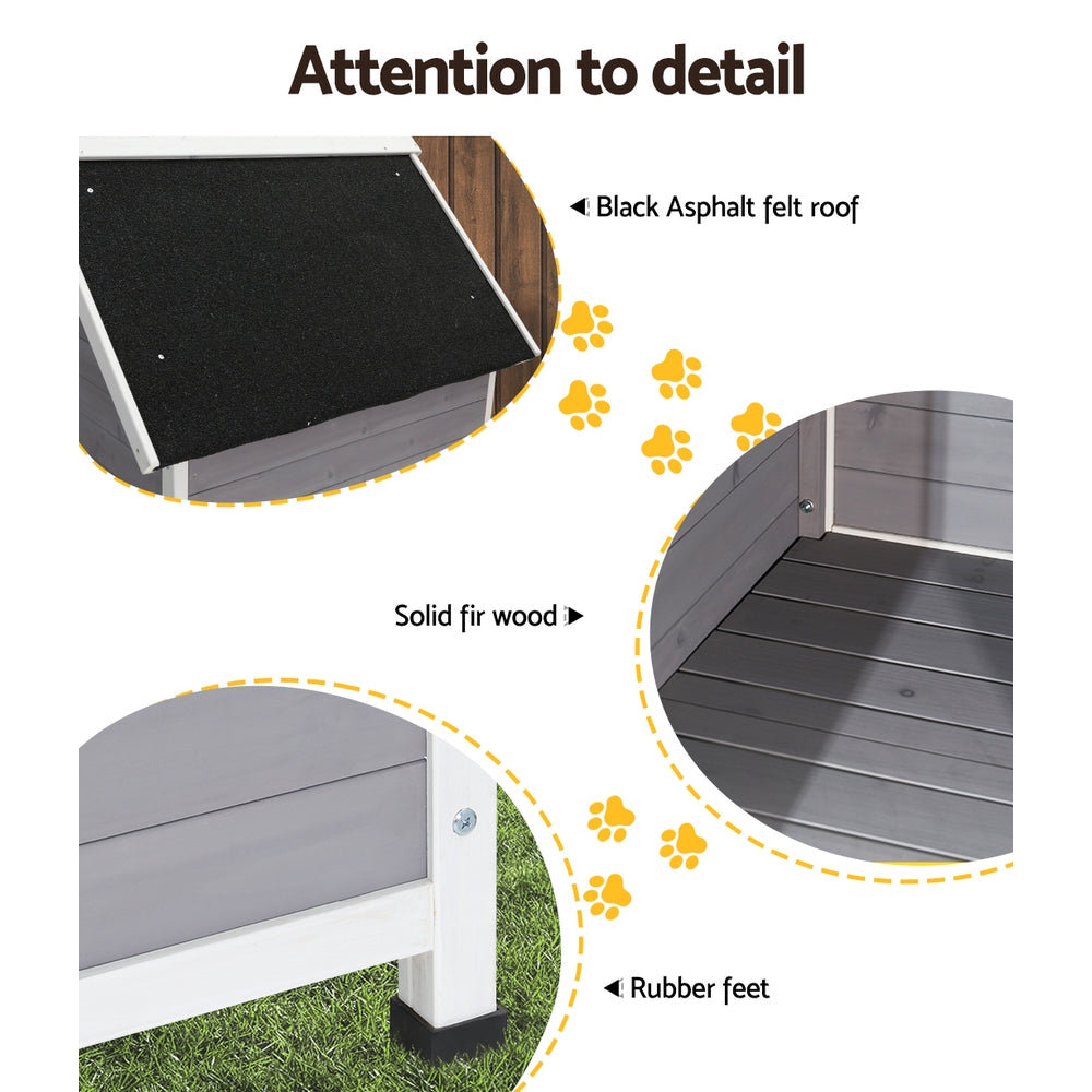 i.Pet Dog Kennel Outdoor Wooden Indoor Puppy Pet House Weatherproof XL Large i.Pet