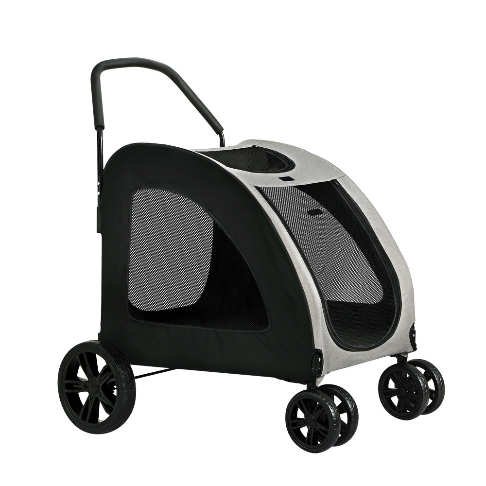 i.Pet Pet Dog Stroller Pram Large Carrier Cat Travel Foldable Strollers 4 Wheels i.Pet