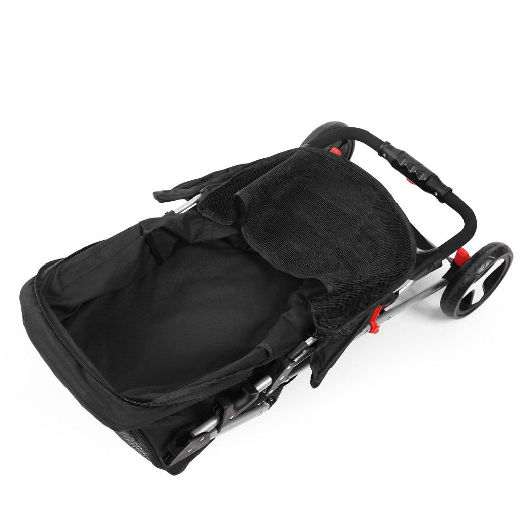 i.Pet 3 Wheel Pet Stroller - Black i.Pet