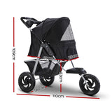 i.Pet Pet Stroller Dog Carrier Foldable Pram Large Black i.Pet