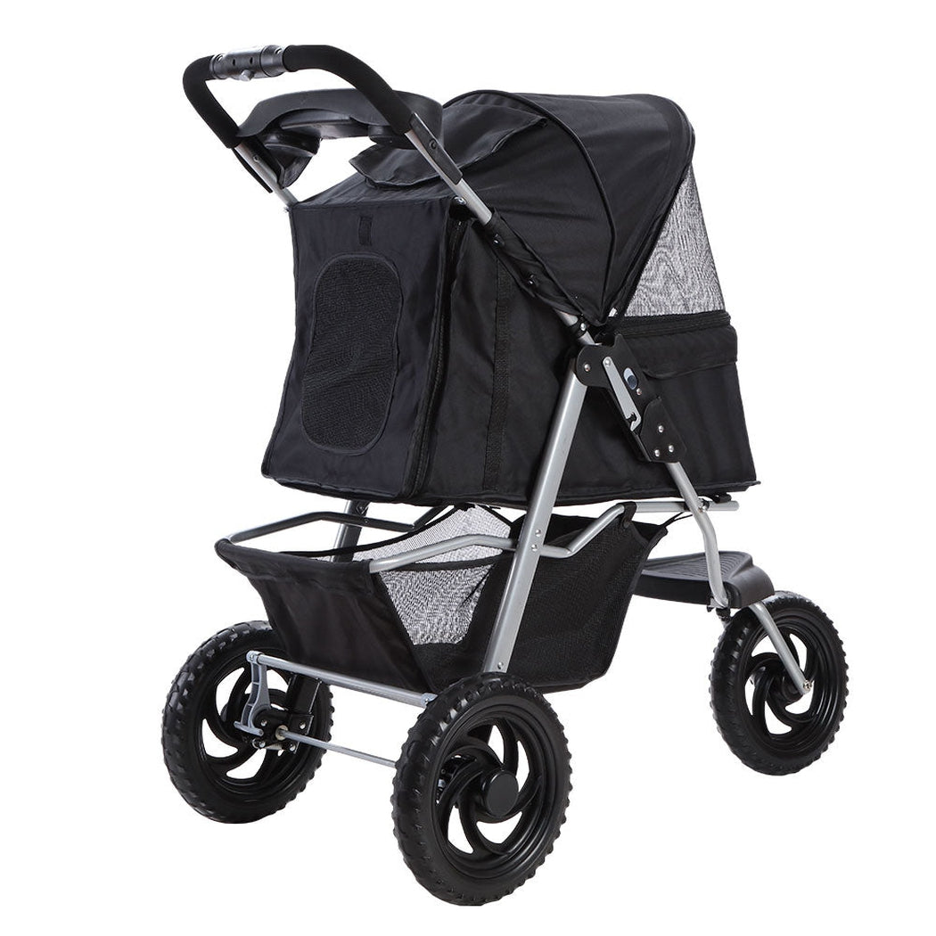 i.Pet Pet Stroller Dog Carrier Foldable Pram Large Black i.Pet