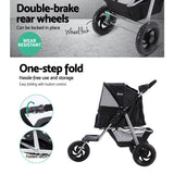 i.Pet Pet Stroller Dog Carrier Foldable Pram Large Black i.Pet