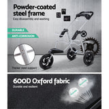 i.Pet Pet Stroller Dog Carrier Foldable Pram Large Black i.Pet
