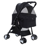 i.Pet Pet Stroller Dog Carrier Foldable Pram 3 In 1 Middle Size Black i.Pet