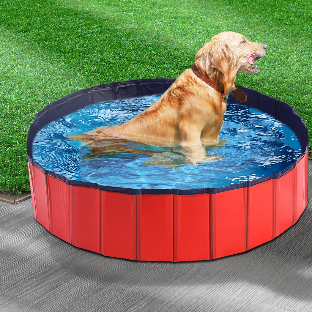 Pet Swimming Pool Dog Cat Animal Folding Bath Washing Portable Pond M PaWz