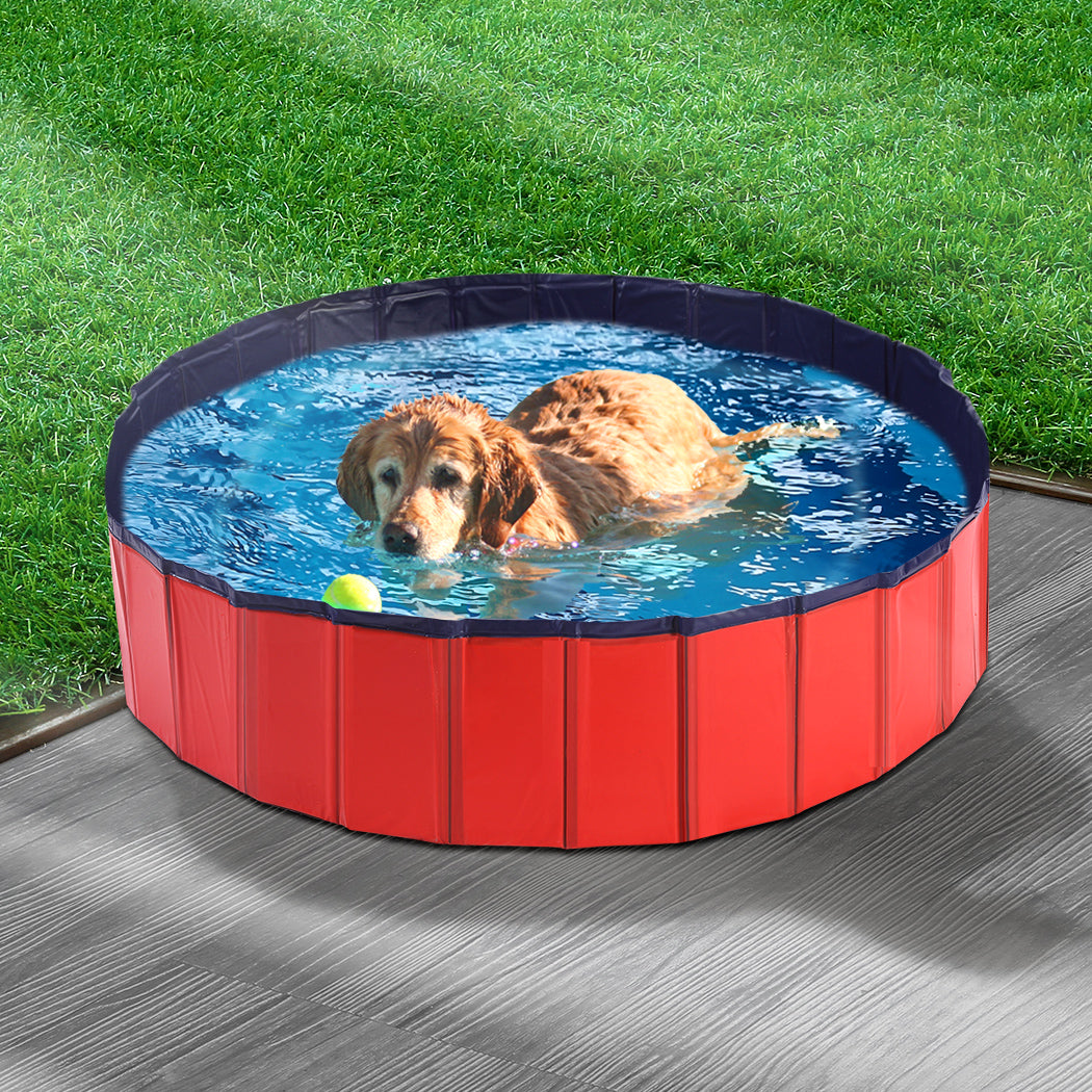 Pet Swimming Pool Dog Cat Animal Folding Bath Washing Portable Pond S PaWz