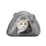 Pet Bed Comfy Kennel Cave Cat Beds Bedding Castle Igloo Round Nest Grey M PaWz